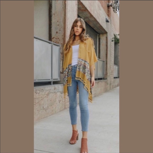 BOHO Mustard Kimono! - Picture 3 of 3